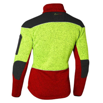 Preview: Faserstrickjacke X-treme Arctic rot/gelb Gr. M-2XL