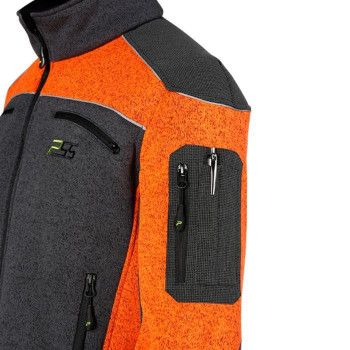 Preview: Faserstrickjacke X-treme Arctic gr/or M-2XL